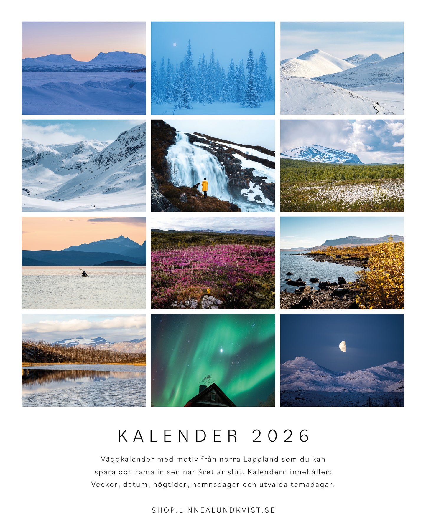Kalender 2026 av fotograf Linnea Lundkvist_infosida
