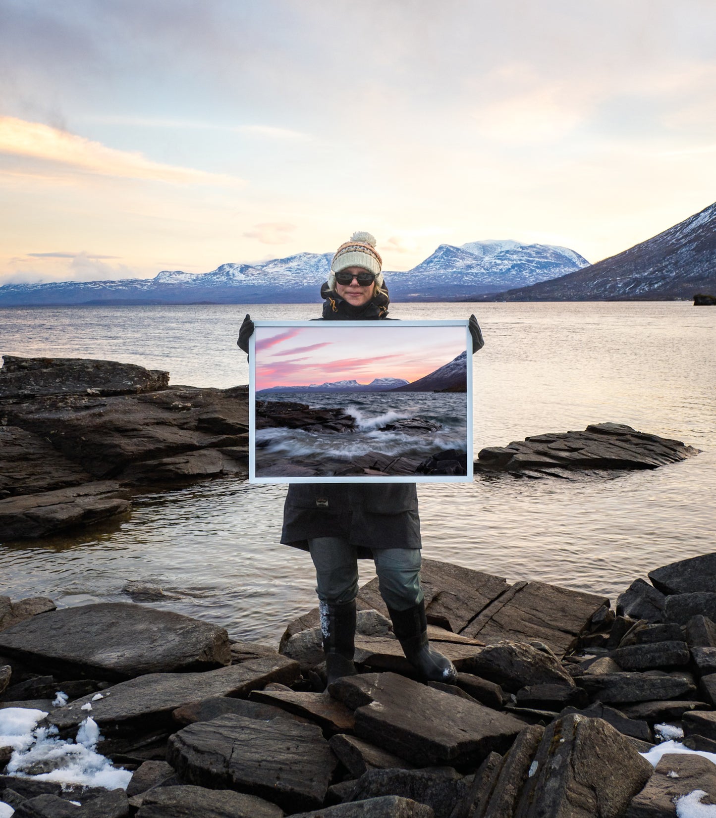Skymningsstorm Torneträsk