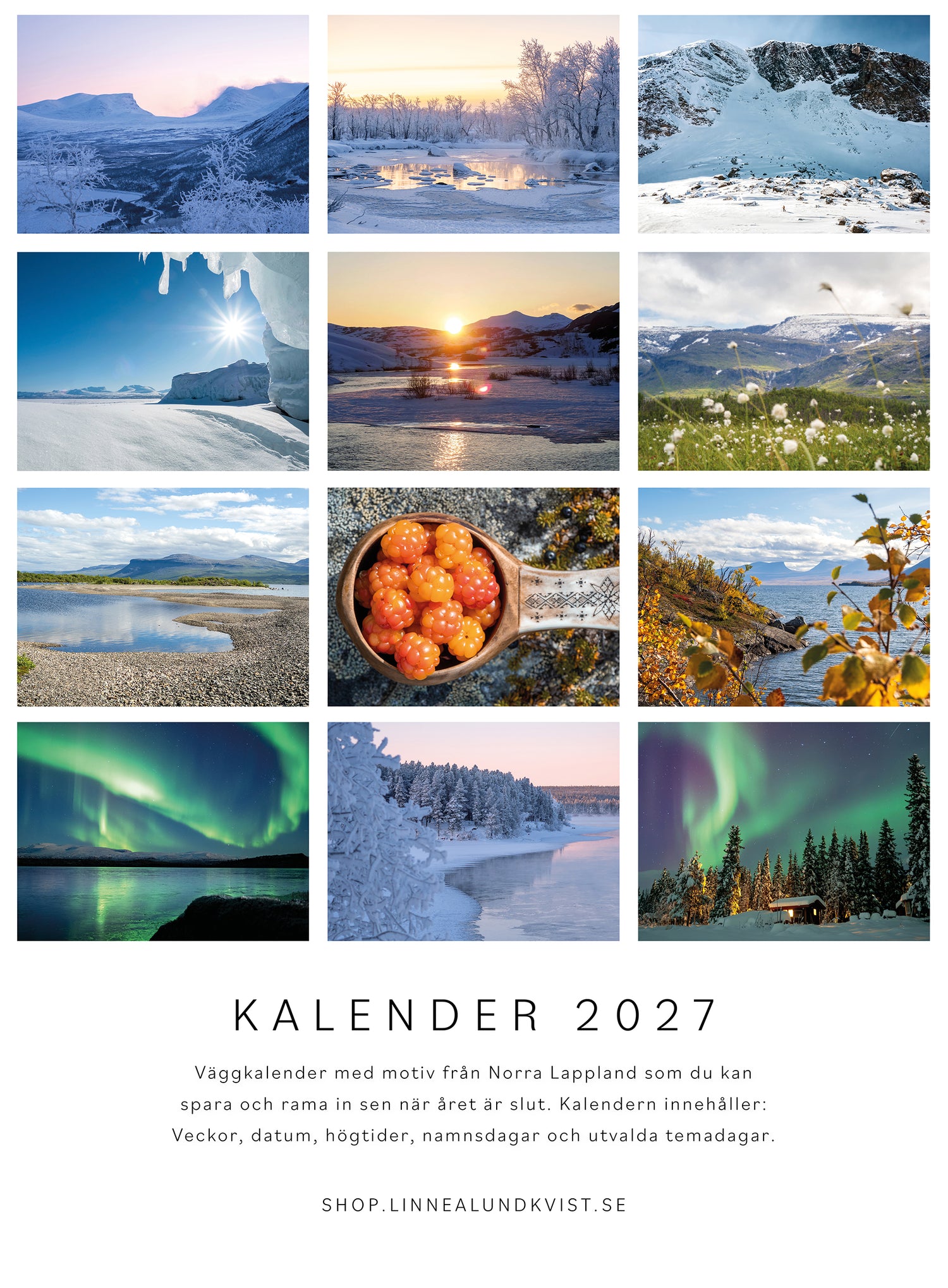 Kalender 2027 av fotograf Linnea Lundkvist