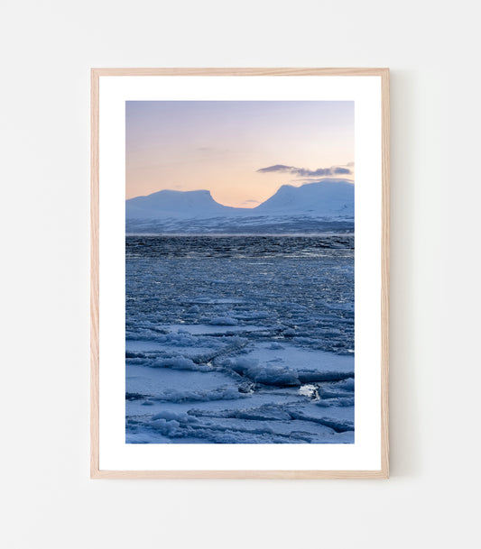 Isskärvor Torneträsk - Tjuonavagge - Lapporten. Art print.